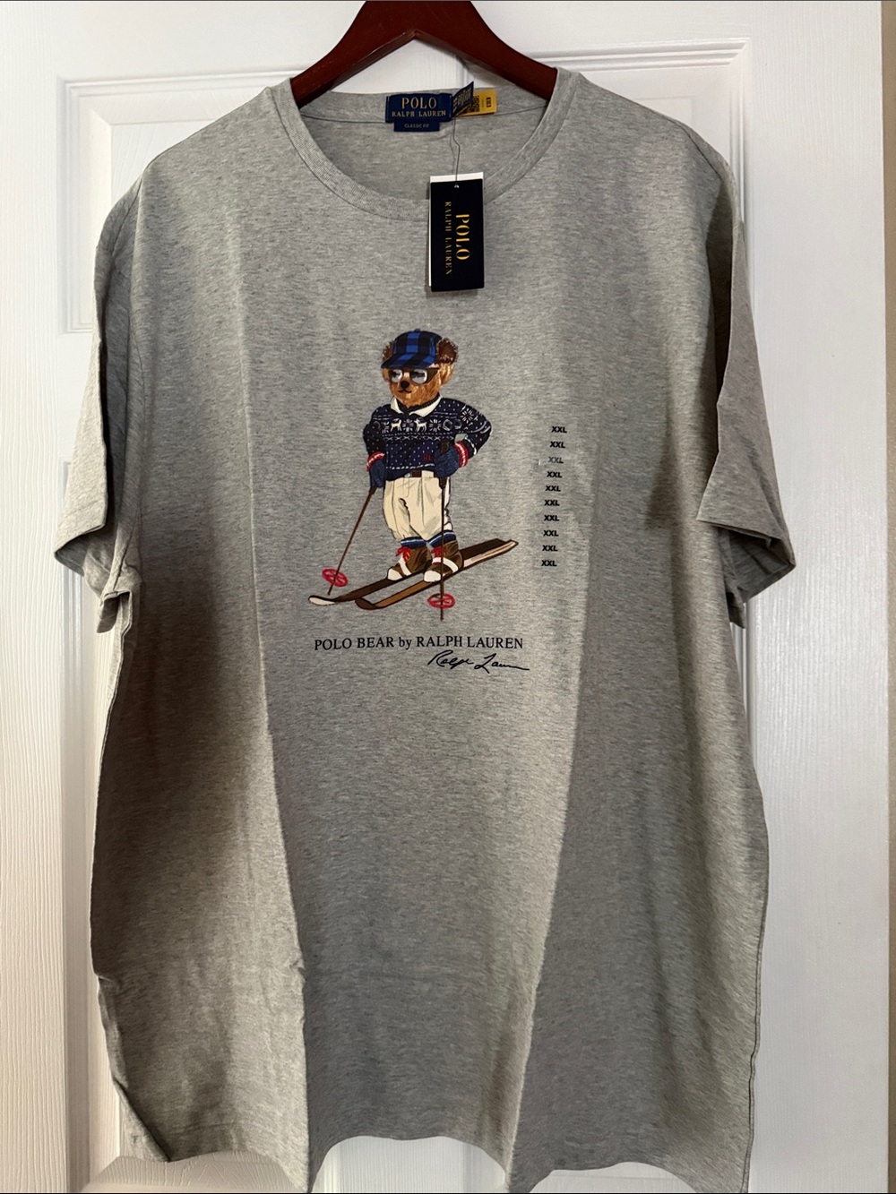 Ralph Lauren Gray Polo Bear Ski Graphic Tee